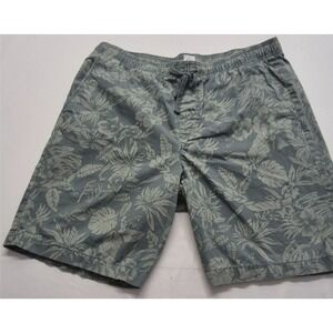 GAP men's green tropical print shorts LG 9" Eash Short drawstring pullup summer